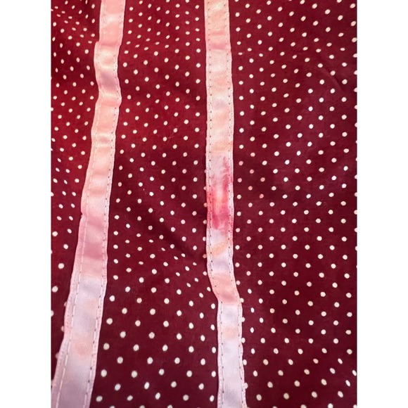 Dirndl Dress XXL Burgundy Polka Dot Oktoberfest Lace Up Bavarian Milkmaid - Picture 14 of 14